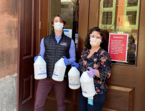 Grand Ten and Core Investments Donate Hand Sanitizer in South Boston